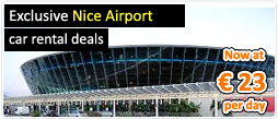 Exclusive Nice Airport car rental deals